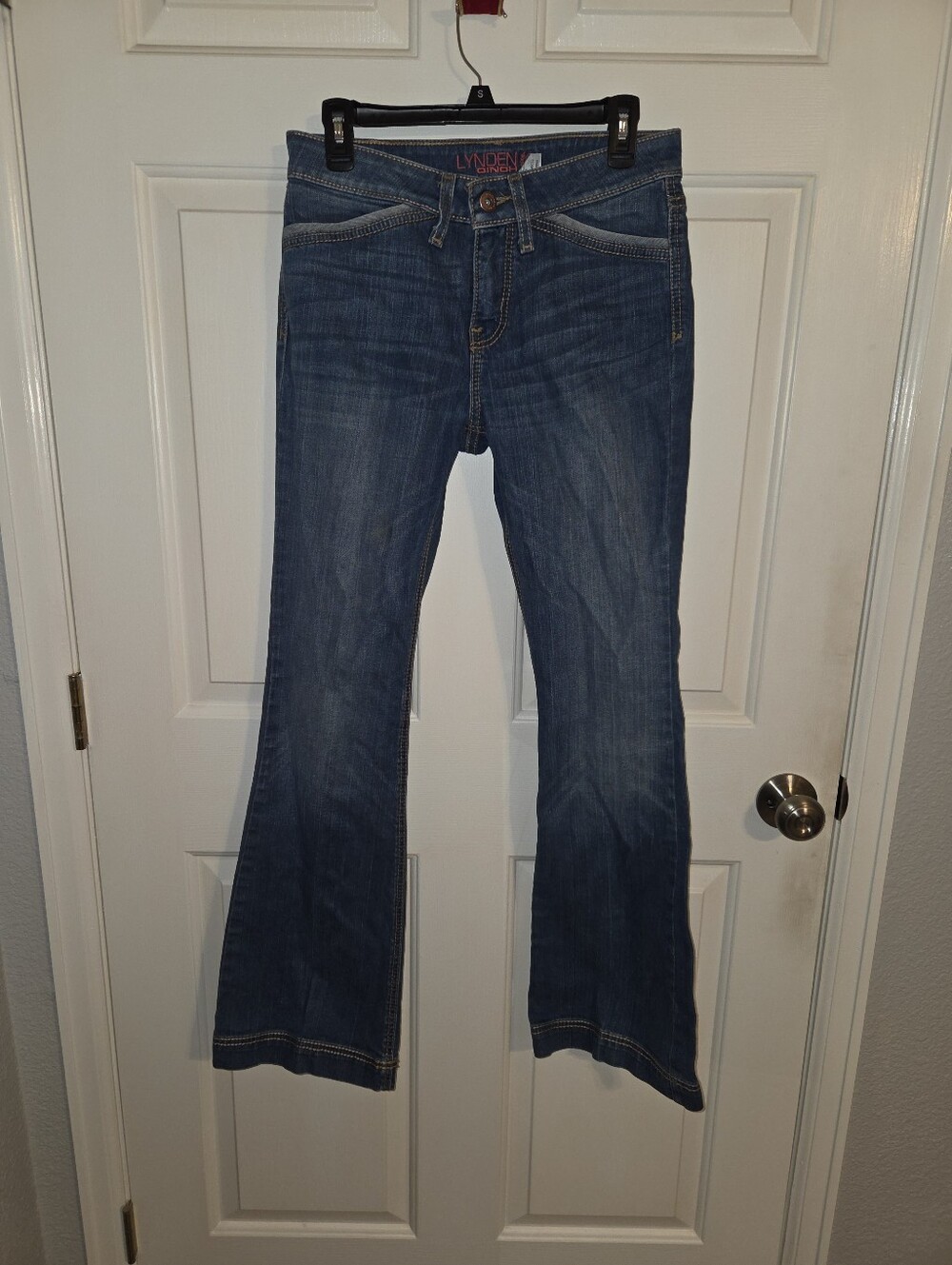 Cinch Lynden Flare Jeans 28/5R Faux Pockets Blue Denim